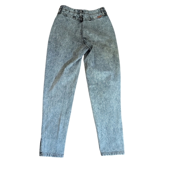 Vtg 80s/90s Stonewash Jordache Gray High Rise Ankle Snaps Jeans W28 L30 - Picture 4 of 10